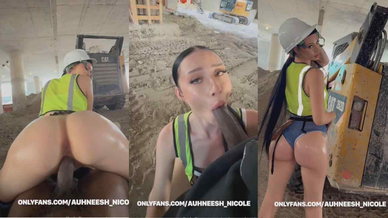 Auhneesh Nicole Sex Tape in Construction Video Leaked